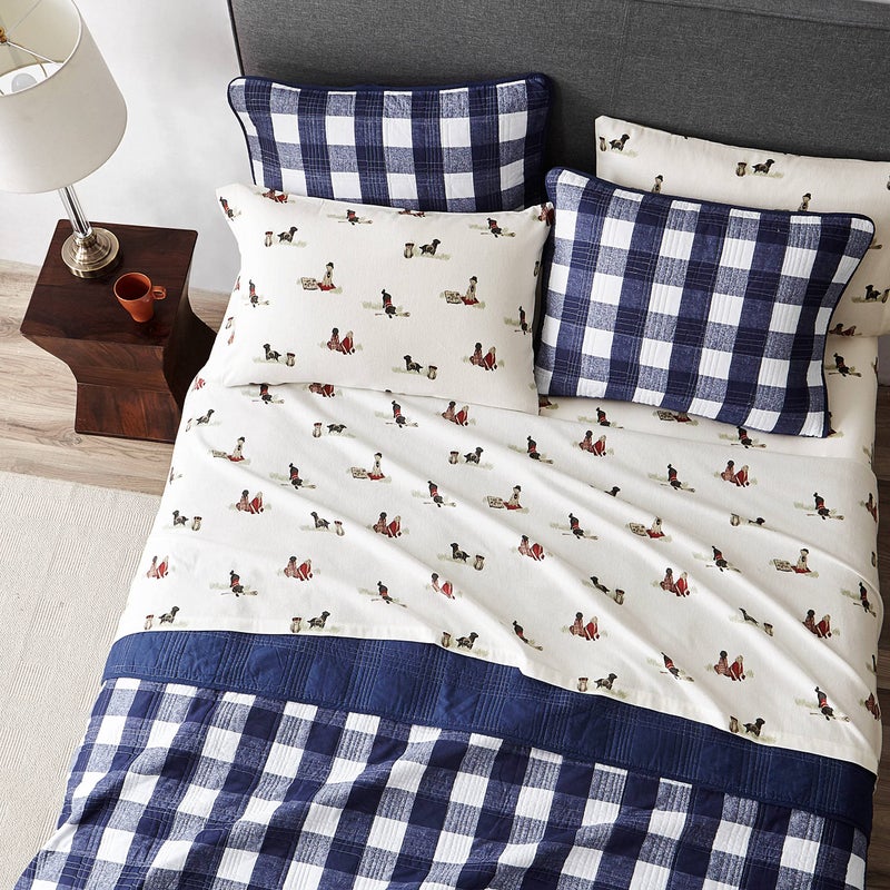 Eddie Bauer - Flannel Sheets Full Size, Anti-Pilling & Wrinkle Resistant Cotton, Touchably Soft for All-Season Comfort - Bed Sheets with Matching Pillowcases & Fitted Sheet (Retriever Friends) - Image 5